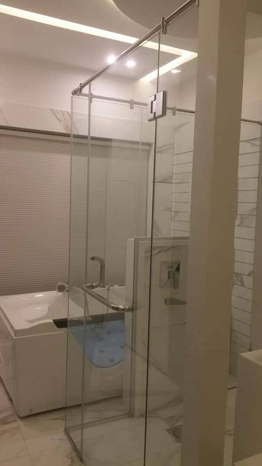Glass Shower Cabins/Glass Partition/bath cabin/mirror work 8