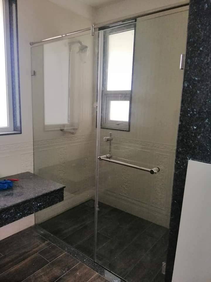 Glass Shower Cabins/Glass Partition/bath cabin/mirror work 9