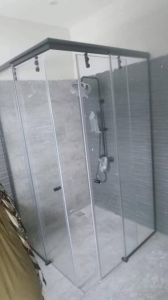 Glass Shower Cabins/Glass Partition/bath cabin/mirror work 13