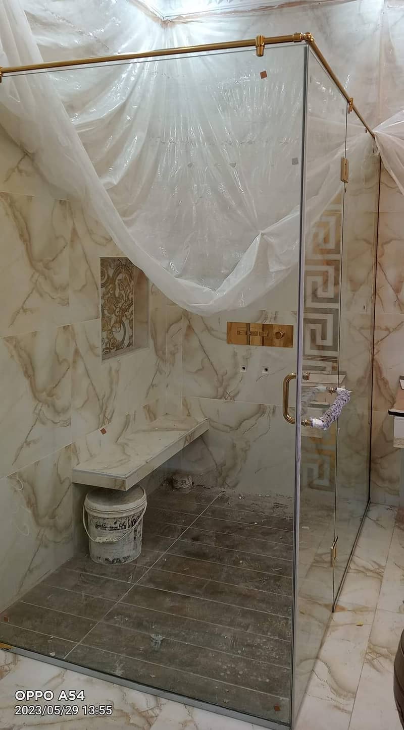 Glass Shower Cabins/Glass Partition/bath cabin/mirror work 16
