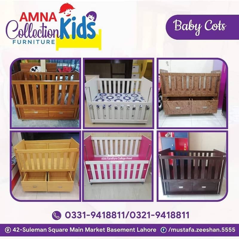 Baby cot | Baby beds | Kid wooden cot | Baby bunk bed | Kids furniture 10