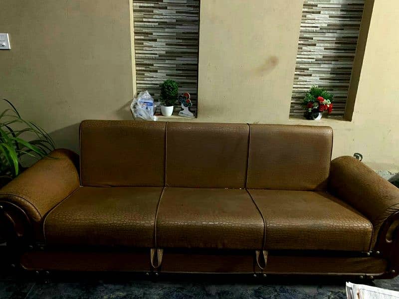 Leather Sofa come bed 2