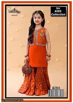 3 Pcs Girl's Lawn Embroidered Suit . . . Cash on Delivery 0