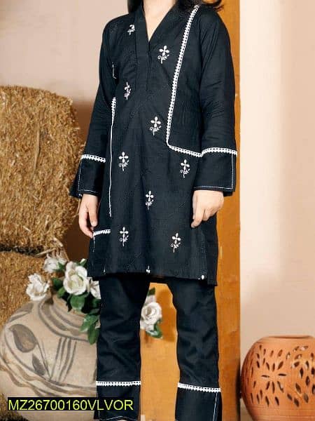 2 Pcs Stitched Cotton Suit For Girls . . . Cash on Delivery 1