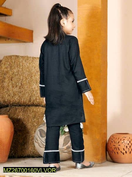 2 Pcs Stitched Cotton Suit For Girls . . . Cash on Delivery 2
