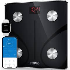 RENPHO Body Fat Analyzer with Bluetooth, ES-CS20M-B, Black, 1