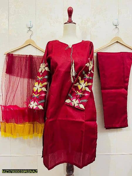 Silk Embroidered 3 Piece Suit  . . . Cash on Delivery 2