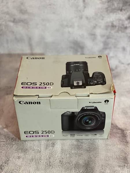 canon 250D with 18-55 and canon 50mm stm 1.8 16