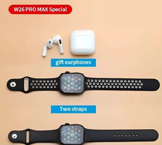 Smart watch with Airpods and charger 2