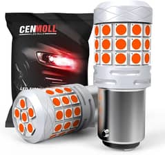 Cenmoll 1157 380 P21/5W BAY15D Led Bulb Red, Super Bright Pack of 2