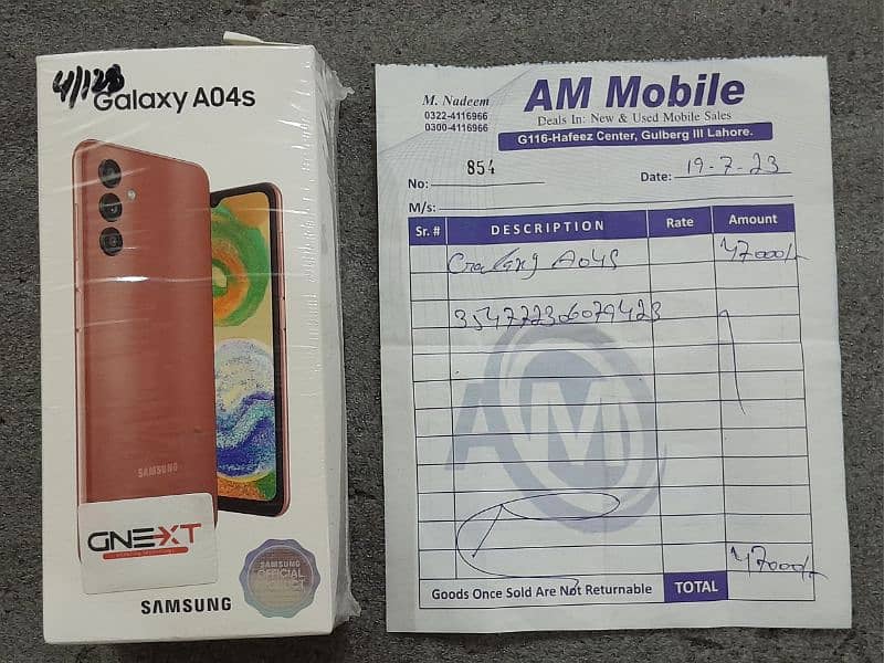 Samsung Galaxy A04s with warranty. 8