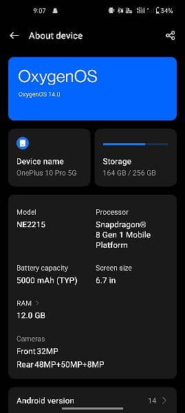 One plus 10 pro 12/256 gb Pta approved 6