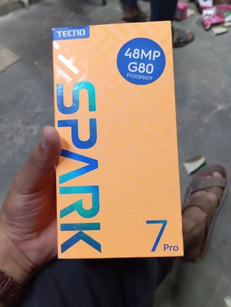 techno spark7 pro 4+64 slightly used mobile for sale with box 1