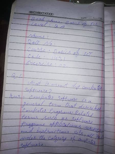 Handwriting assignment work 1