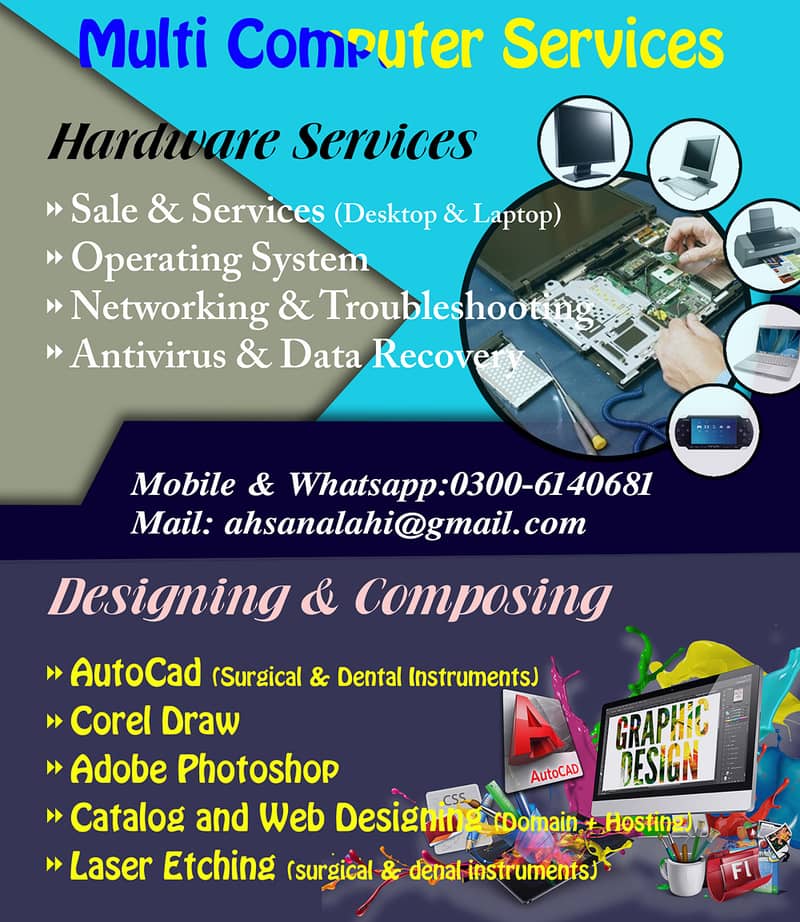 AutoCad Drawings, Computer Sale and Services, Laser Marking 0