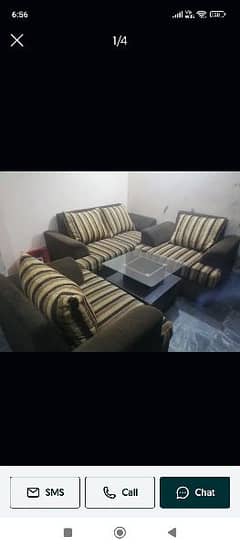 2, 1 , 1 sofa set. with table 0