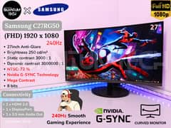 27inch 1080p 240Hz Nvidia G-SYNC Curved Samsung Gaming Monitor PS5 PC 0