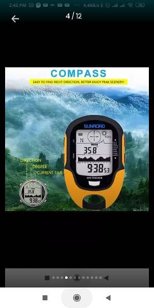 Altimeter. 8 in 1 Electronic Digital Multifunction LCD Compass 8