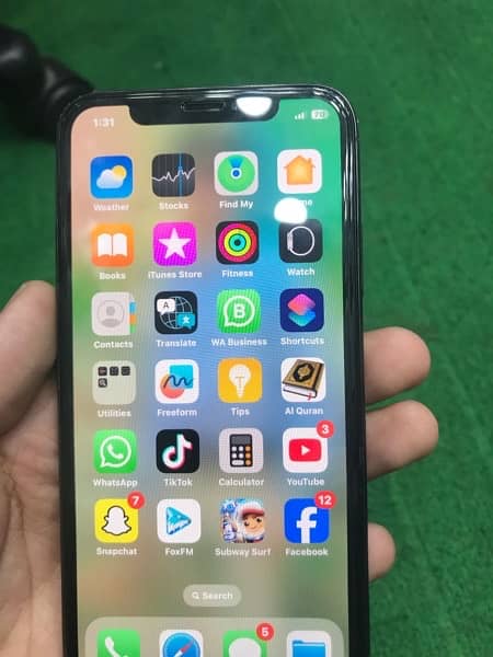 iPhone  x 256 pta approved with box lcd change battery health 100 8
