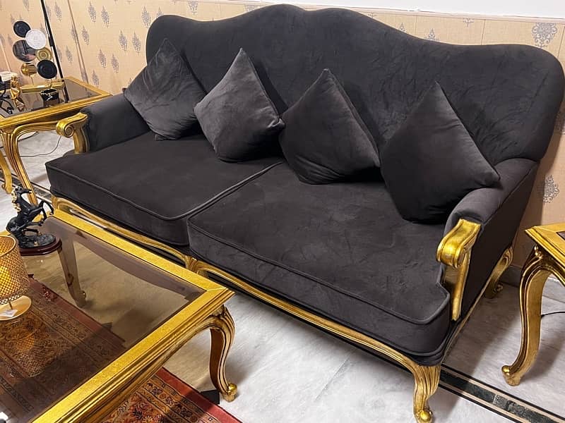 black sofa set 3