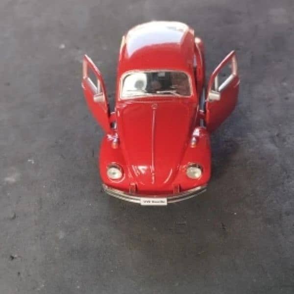 Volkswagen (Red Color) Beetle Diecast Stuffed Toy Gifts Model 19 3