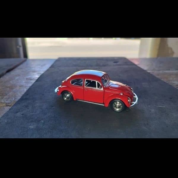 Volkswagen (Red Color) Beetle Diecast Stuffed Toy Gifts Model 19 4