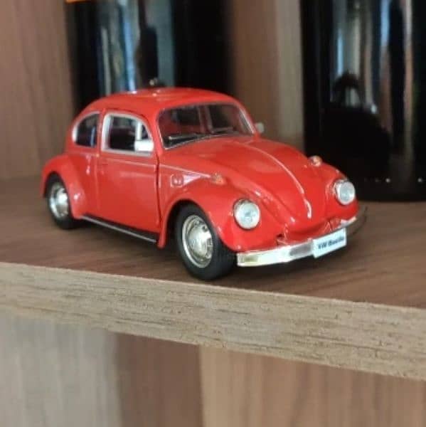 Volkswagen (Red Color) Beetle Diecast Stuffed Toy Gifts Model 19 8