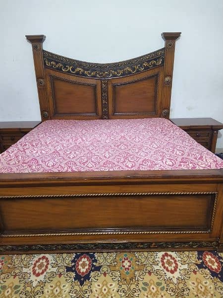 king size wooden chinyoti bed set 2