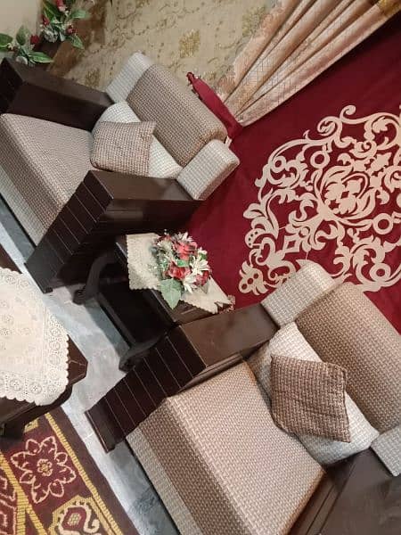 5 seater sofa set with 3pc table set 3