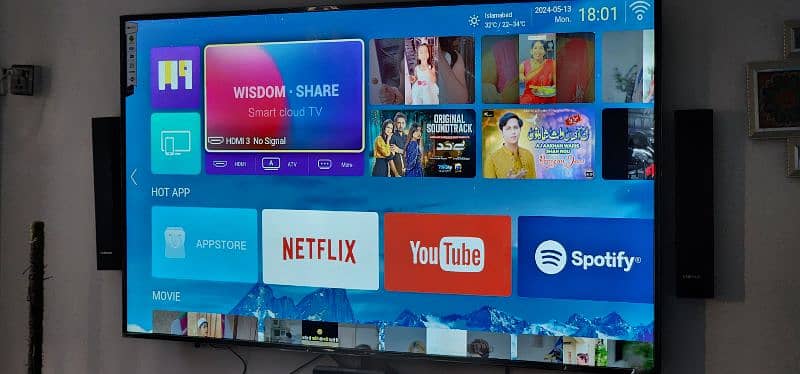 Full 75 inches Bluetooth 4K HDR Android TV 1