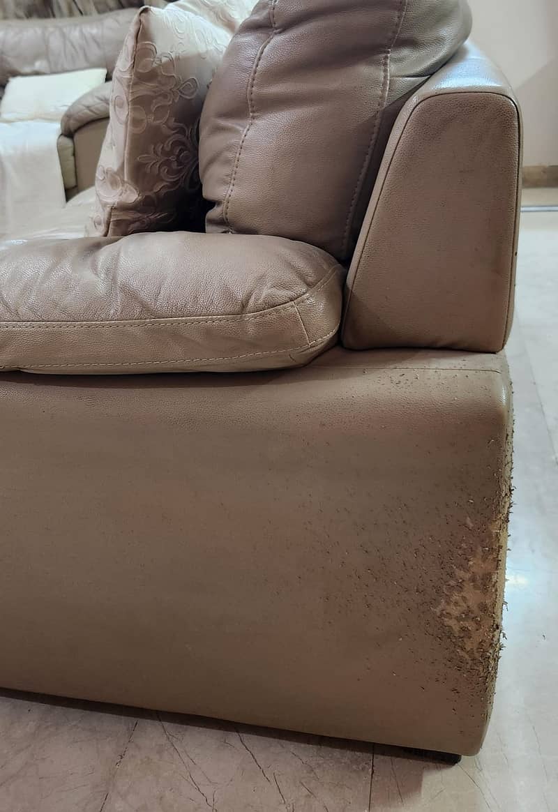 Leather sofa set 3