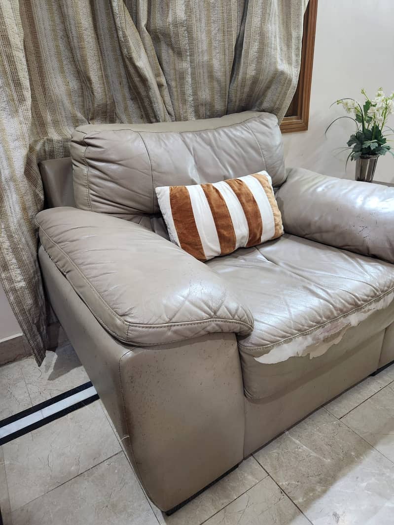 Leather sofa set 7
