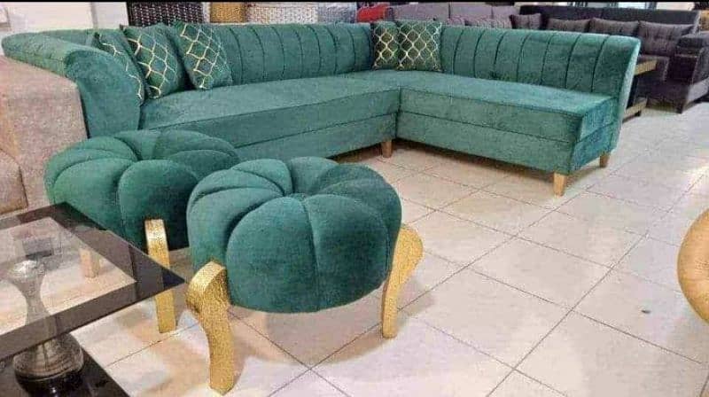 L shap luxury sofa design 0