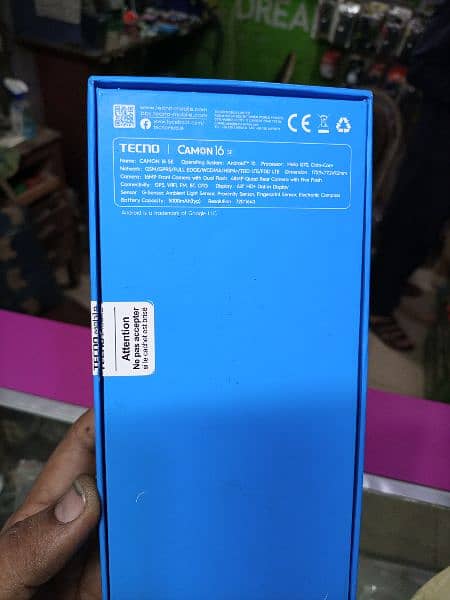 camon 16 Tecno 8gb 128gb complete box charger 8