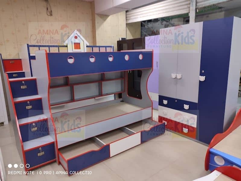 Bunk bed | Kid wooden bunker bed | Baby bed | Double bed | Triple Bed 5