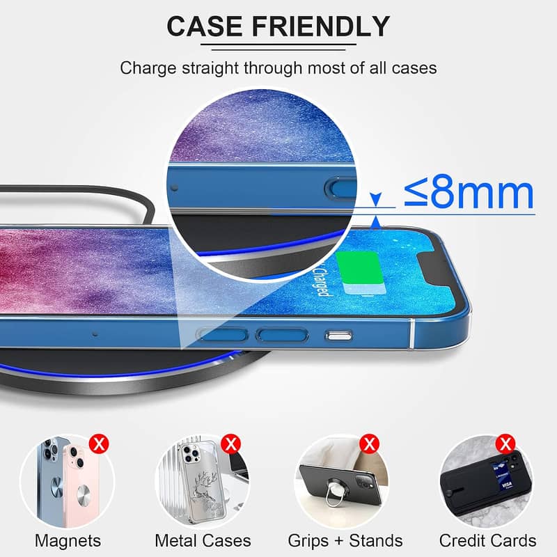 Fast Wireless Charger, 10W Max Wireless Charging Pad for iPhone A192 3