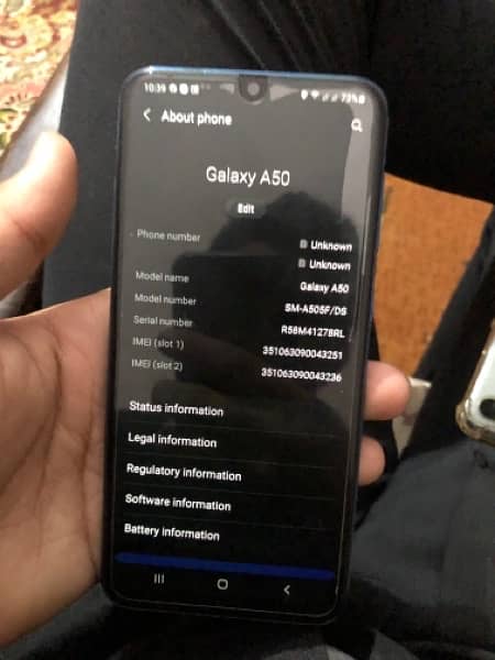 Samsung a50 sale or exchange with oppo good model 7