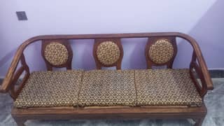 Sofa of wood for sale and Compuer table 0