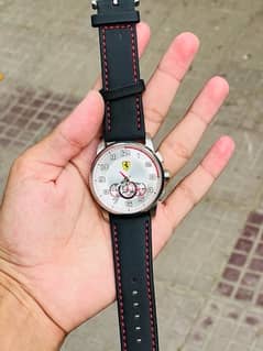 Ferrari Mens Original Chronograph Watch with leather strap