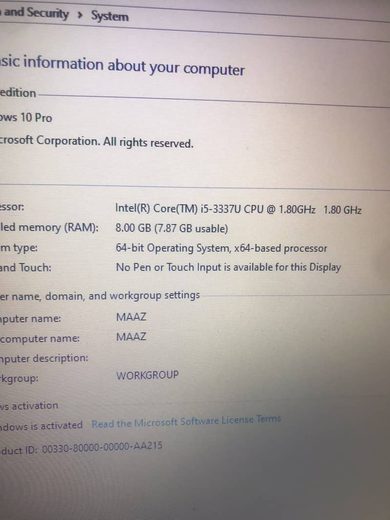 Hp Elitebook Core i5 3rd gen laptop Windows 10 activated 3