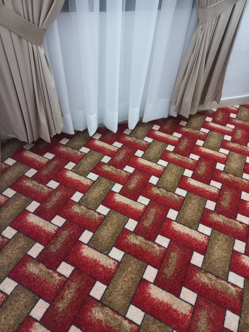 16x14 New Carpet in Red and Brown color 1