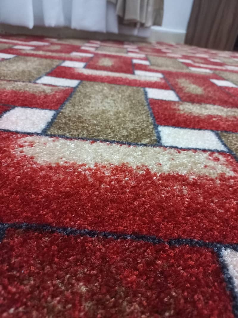 16x14 New Carpet in Red and Brown color 2