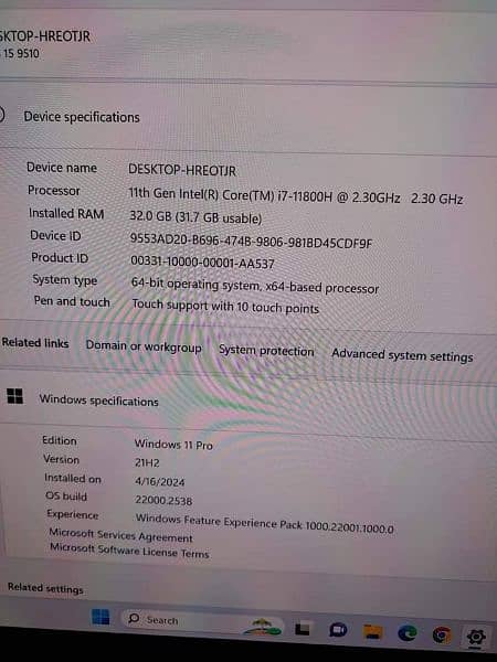 Dell Xps 15 9510 | Core i7 11th Gen | Touchscreen 4K | RTX 3050 TI 9