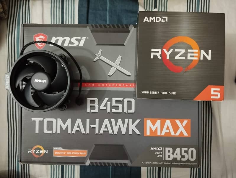 MSI B450 Tomahawk MAX + Ryzen 5600x + CPU Cooler + KINGSTON RAM 0