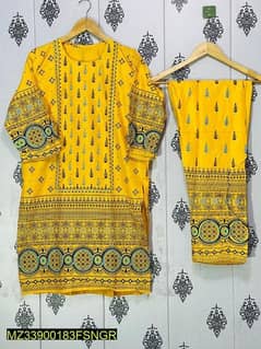 Printed 2 pieces Stitched Suit with free delivery all over Pakistan
