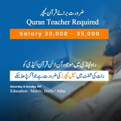 Hafiz-e-Quran Male & Female Teachers Required