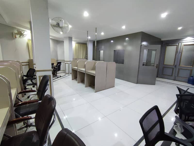 25 persons Fully Furnished Office Floor on Main Akbar Chowk, Johar Town near Model/Faisal Town 2