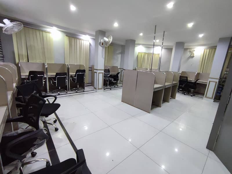 25 persons Fully Furnished Office Floor on Main Akbar Chowk, Johar Town near Model/Faisal Town 3