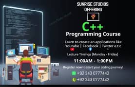 learn programming C++ with sunrise studio