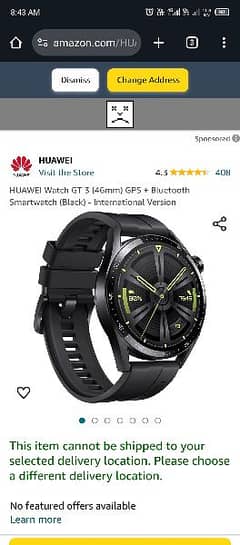 Huawei GT 3 46mm with original charger